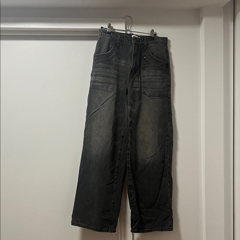 Guess Women's Black Flare Baggy  Jeans